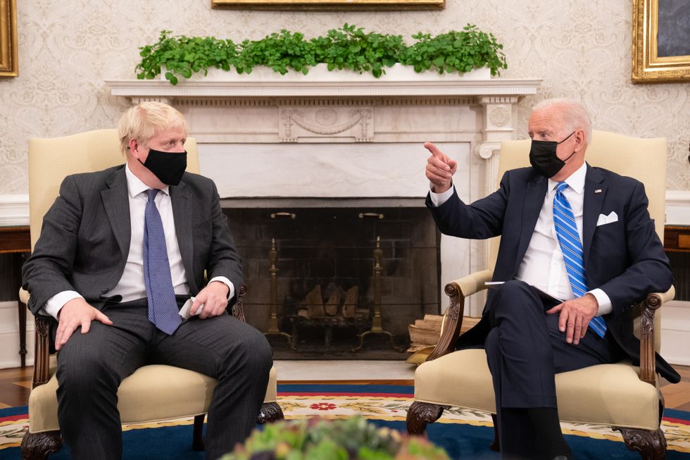 Prime Minister Boris Johnson meets US President Joe Biden in the Oval Office of the White House, Washington DC, during his visit to the United States for the United Nations General Assembly
