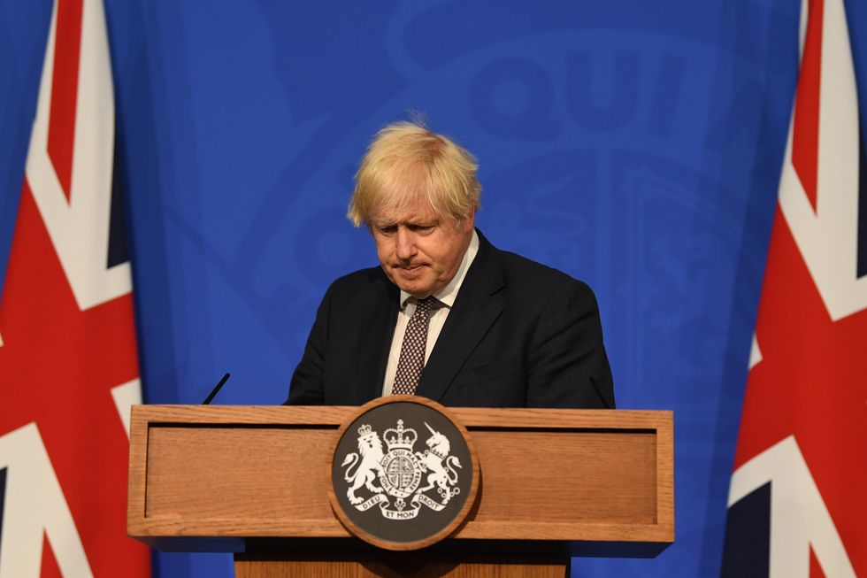Prime Minister Boris Johnson speaking during a media briefing in Downing Street, London, on coronavirus