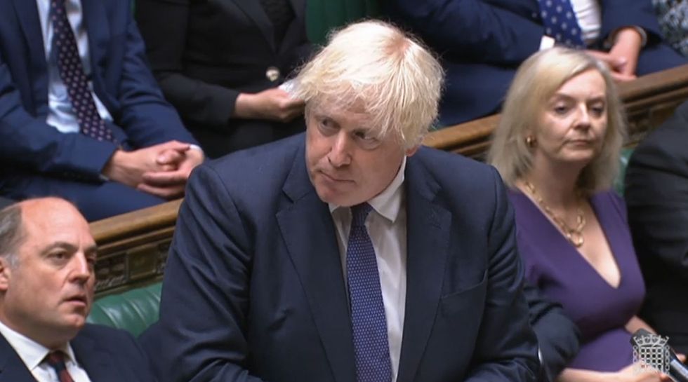 Prime Minister Boris Johnson speaking during the debate on the situation in Afghanistan in the House of Commons, London.