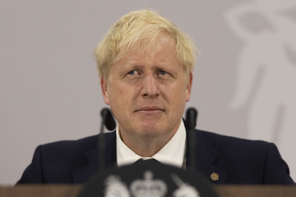 Prime Minister Boris Johnson speaks at a press conference during the Commonwealth Heads of Government Meeting (CHOGM) at the Lemigo Hotel, Kigali, Rwanda. Picture date: Friday June 24, 2022.