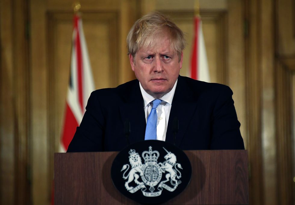 Prime Minister Boris Johnson speaks during a press conference, at 10 Downing Street, in London, on the government's coronavirus action plan in March 2020.