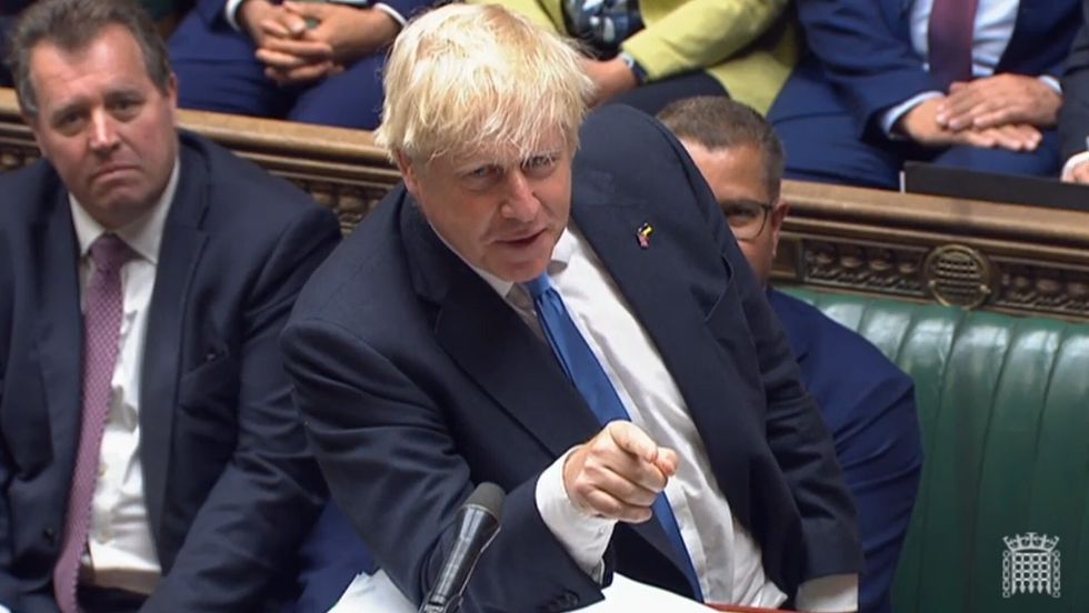 Prime Minister Boris Johnson speaks during Prime Minister's Questions in the House of Commons, London. Picture date: Wednesday July 20, 2022.