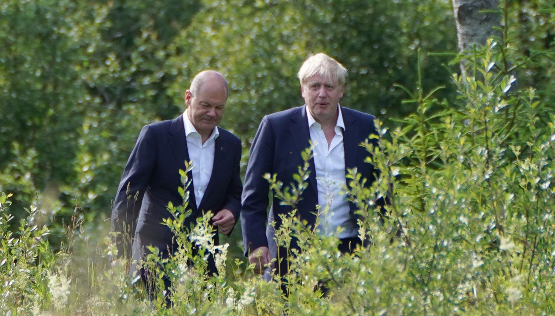 Prime Minister Boris Johnson with German Chancellor Olaf Scholz