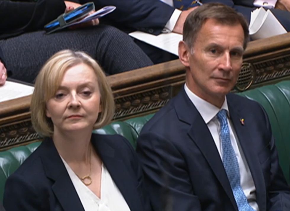 Prime Minister Liz Truss and Chancellor of the Exchequer Jeremy Hunt listening to SNP Westminster leader Ian Blackford during Prime Minister's Questions in the House of Commons, London.