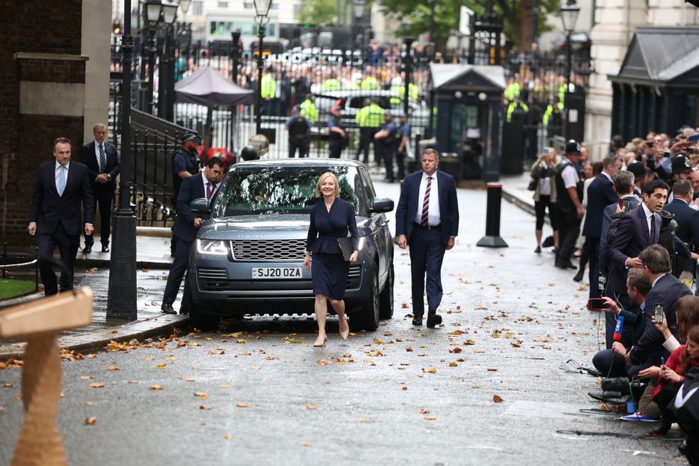 Prime Minister Liz Truss arriving at No.10 Downing Street on Tuesday