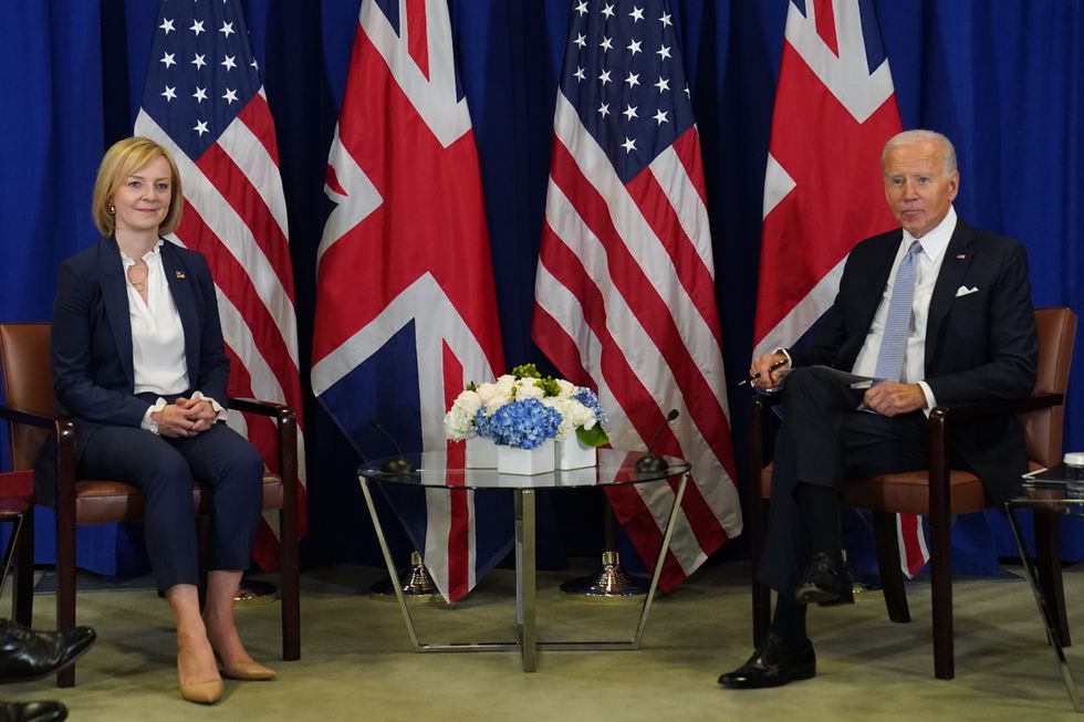 Prime Minister Liz Truss holds a bilateral with US President Joe Biden at the UN building in New York, during her visit to the US to attend the 77th UN General Assembly. Picture date: Wednesday September 21, 2022.