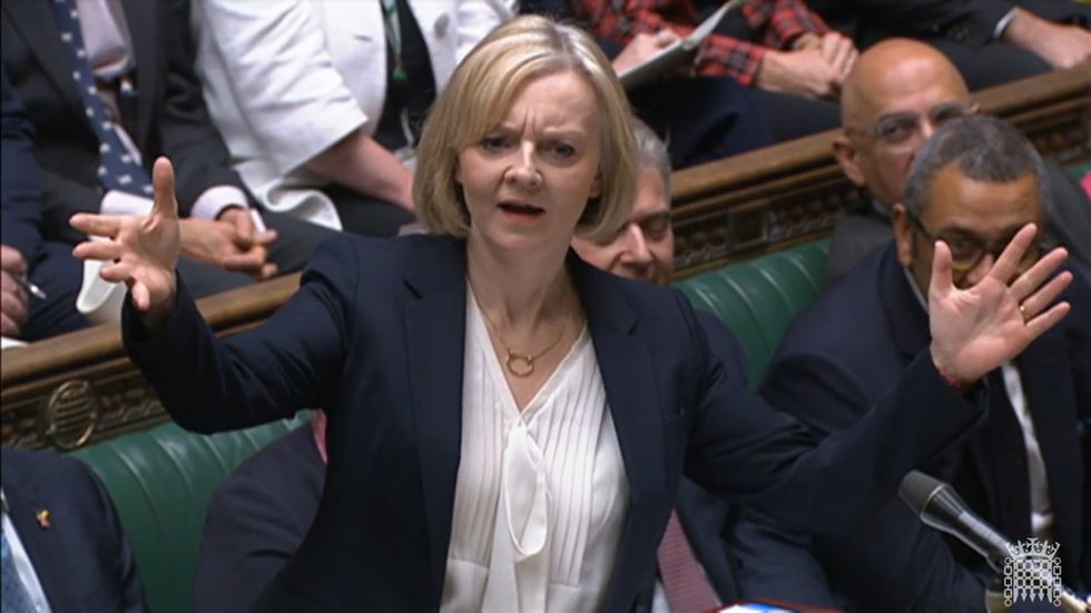 Prime Minister Liz Truss speaks during Prime Minister's Questions in the House of Commons, London.