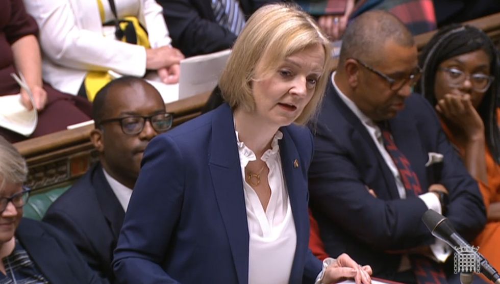 Prime Minister Liz Truss speaks during Prime Minister's Questions in the House of Commons, London.