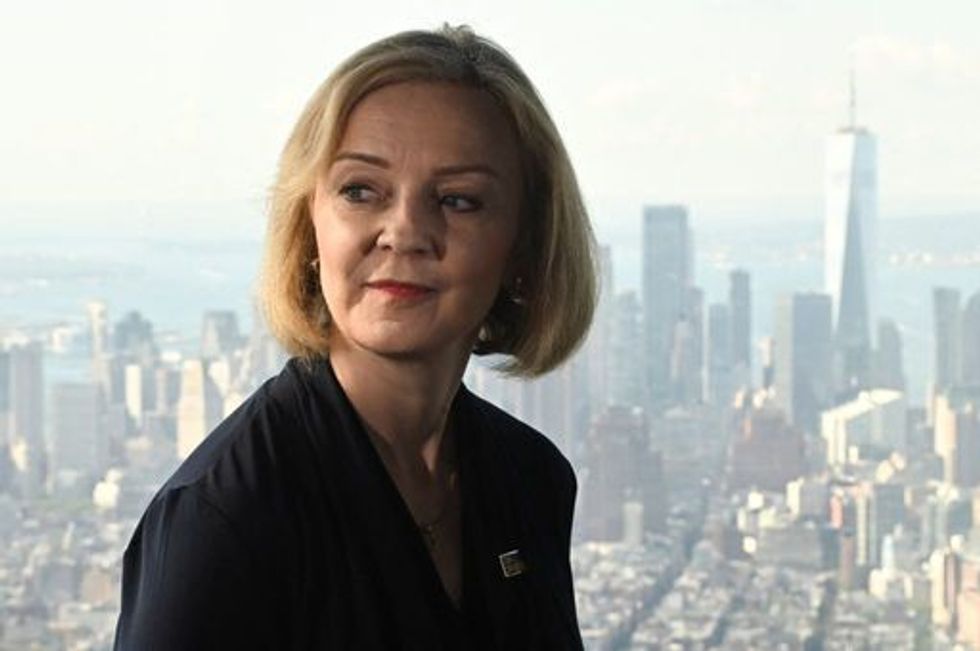 Prime Minister Liz Truss speaks to journalists at the Empire State Building in New York during her visit to the US to attend the 77th UN General Assembly. Picture date: Tuesday September 20, 2022.