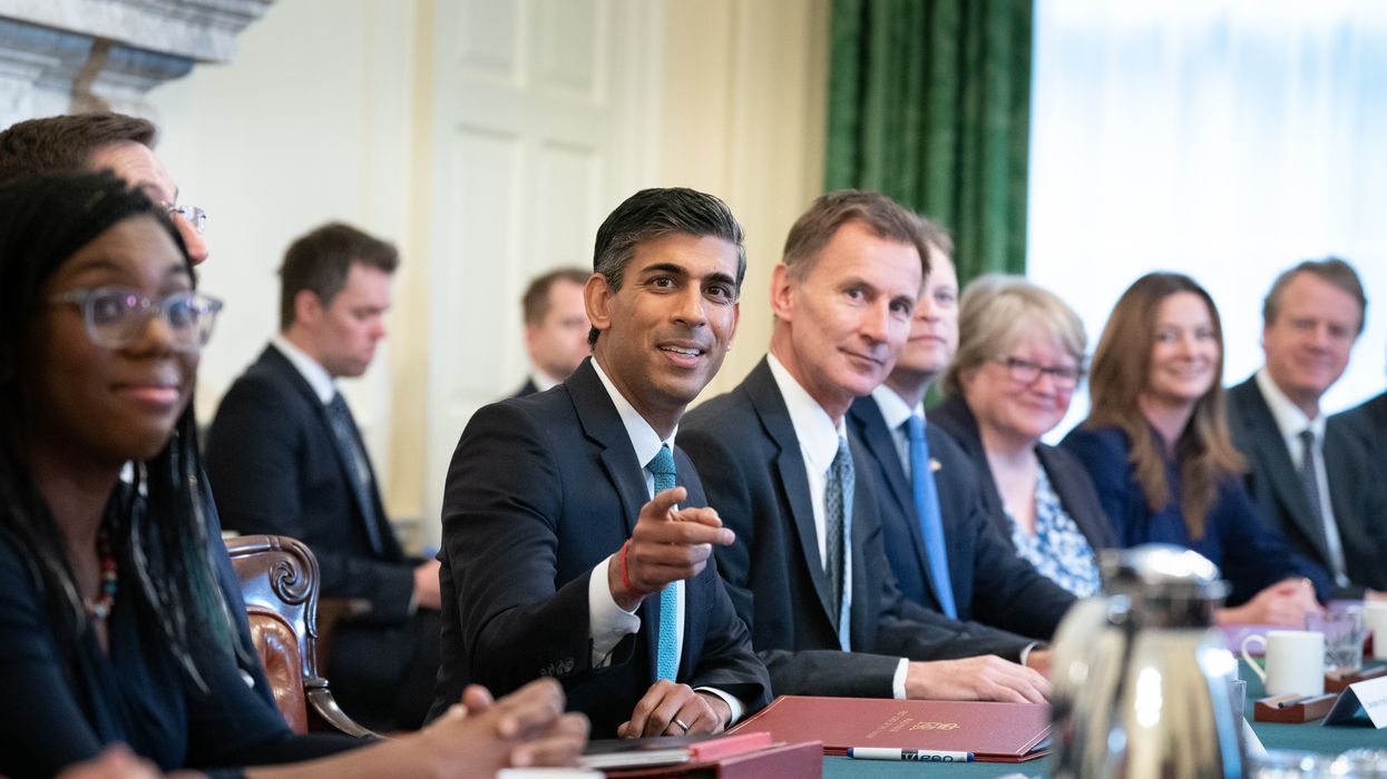 Prime Minister Rishi Sunak and Chancellor Jeremy Hunt in Cabinet meeting