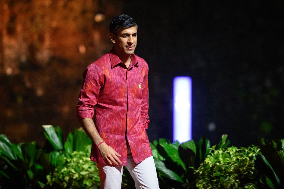 Prime Minister Rishi Sunak arrives for a formal dinner at the G20 Summit in Bali, Indonesia. Picture date: Tuesday November 15, 2022.