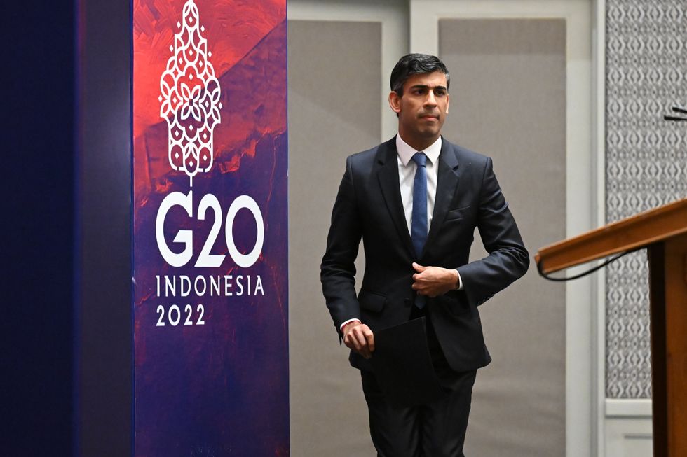 Prime Minister Rishi Sunak arrives for a press conference after meeting with US President Joe Biden and a phone call to Ukraine President Volodymyr Zelenskyy at the G20 summit in Nusa Dua, Bali, Indonesia. Picture date: Wednesday November 16, 2022.