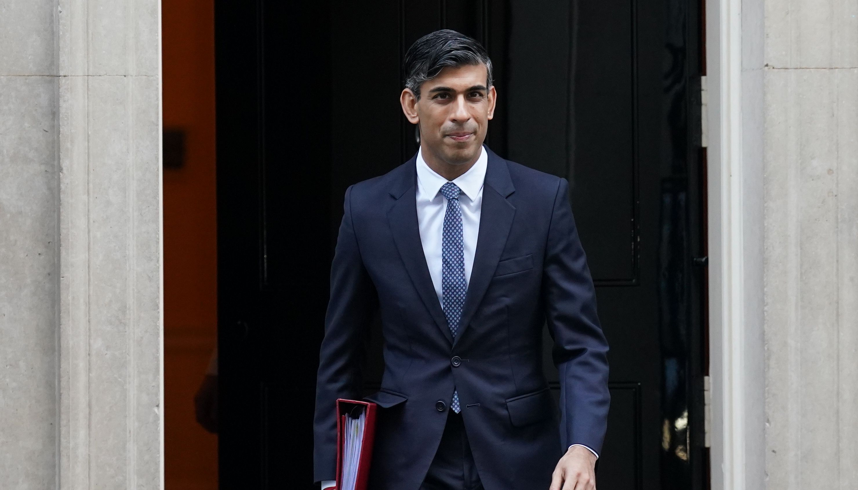 Prime Minister Rishi Sunak departs 10 Downing Street, London, to attend Prime Minister's Questions at the Houses of Parliament. Picture date: Wednesday January 11, 2023.
