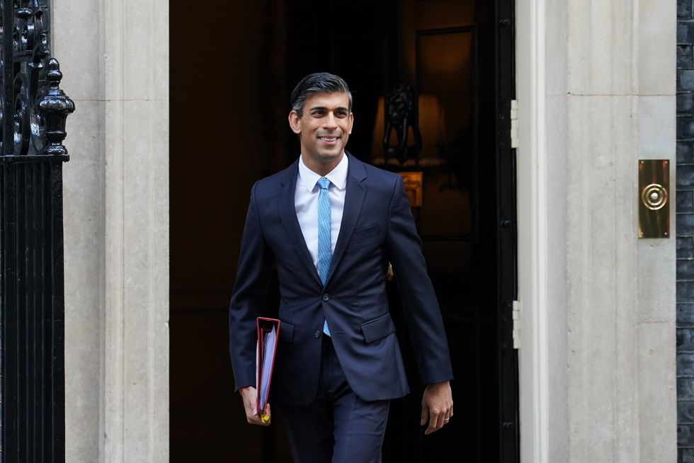 Prime Minister Rishi Sunak departs 10 Downing Street, London, to attend Prime Minister's Questions at the Houses of Parliament. Picture date: Wednesday November 23, 2022.