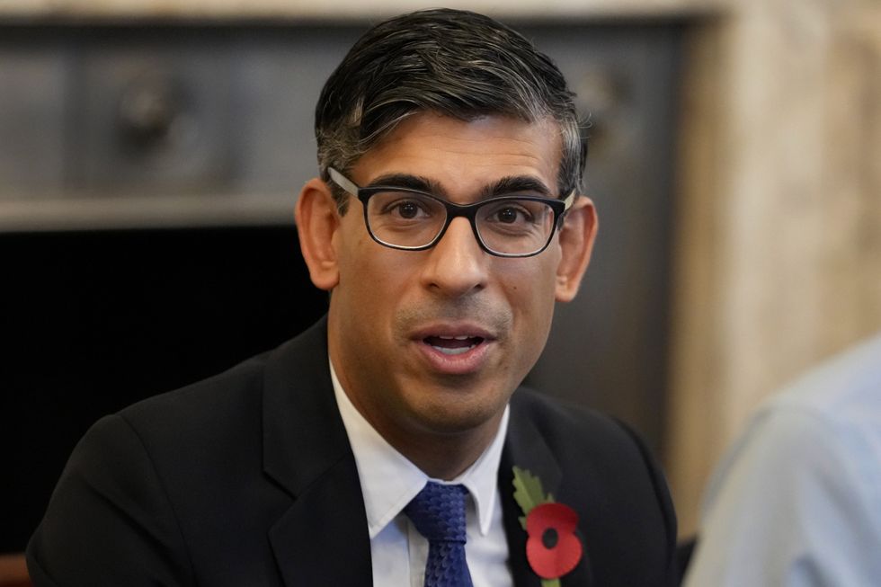 Prime Minister Rishi Sunak during a Cabinet meeting in number 10 Downing Street, London