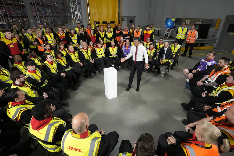 Prime Minister Rishi Sunak holds a PM Connect at DHL London Gateway, Corringham, Stanford-le-Hope, Essex