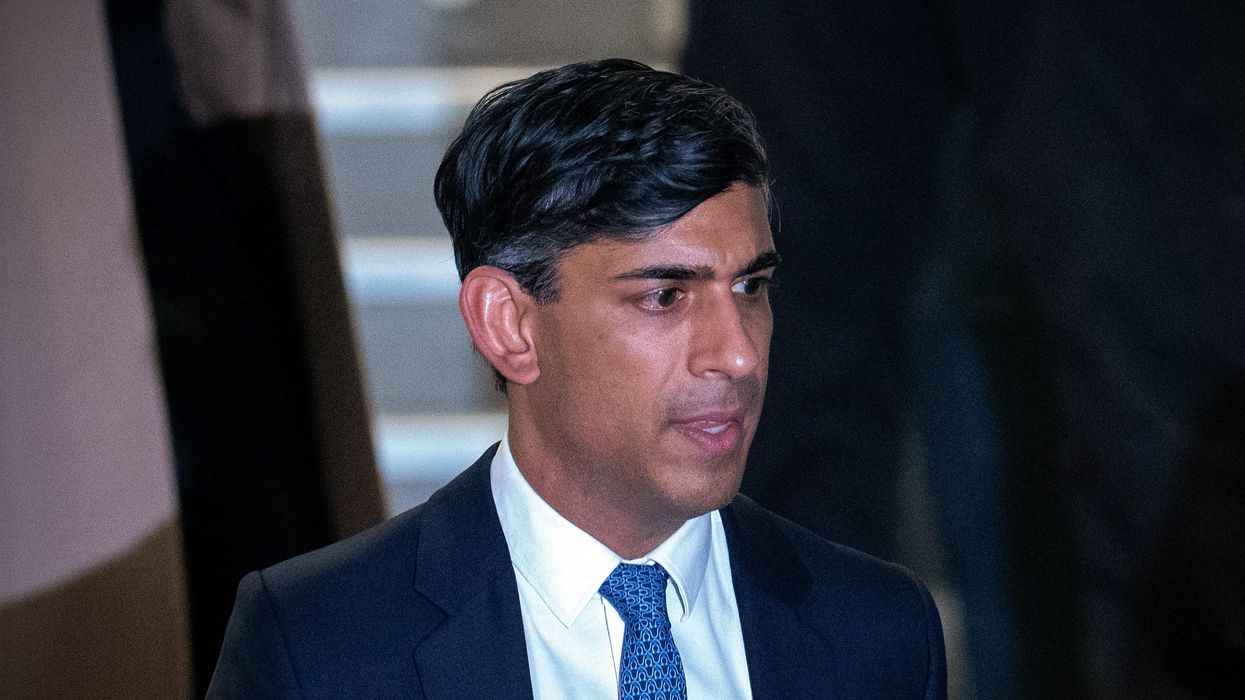 Prime Minister, Rishi Sunak leaves after testifying at the Covid Inquiry on December 11, 2023 in London, England