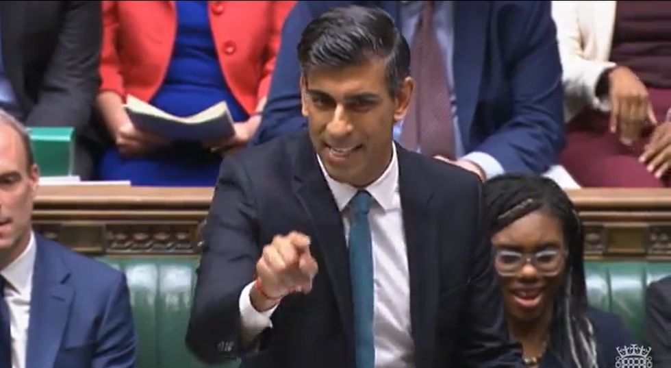 Prime Minister Rishi Sunak speaking during Prime Minister's Questions in the House of Commons, London, his first as Prime Minister. Picture date: Wednesday October 26, 2022.