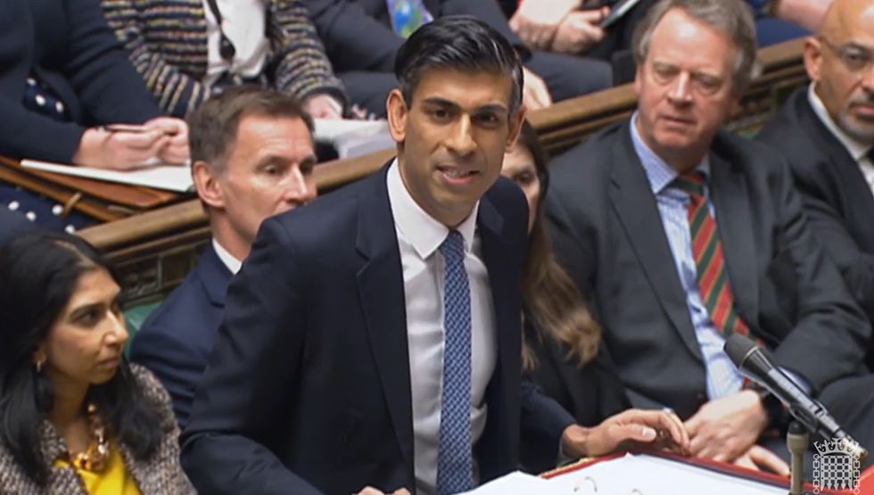 Prime Minister Rishi Sunak speaks during Prime Minister's Questions in the House of Commons, London. Picture date: Wednesday December 14, 2022.