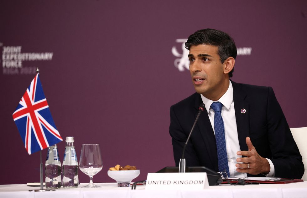 Prime Minister Rishi Sunak speaks during the Joint Expeditionary Force (JEF) Summit in Riga, Latvia. Picture date: Monday December 19, 2022.