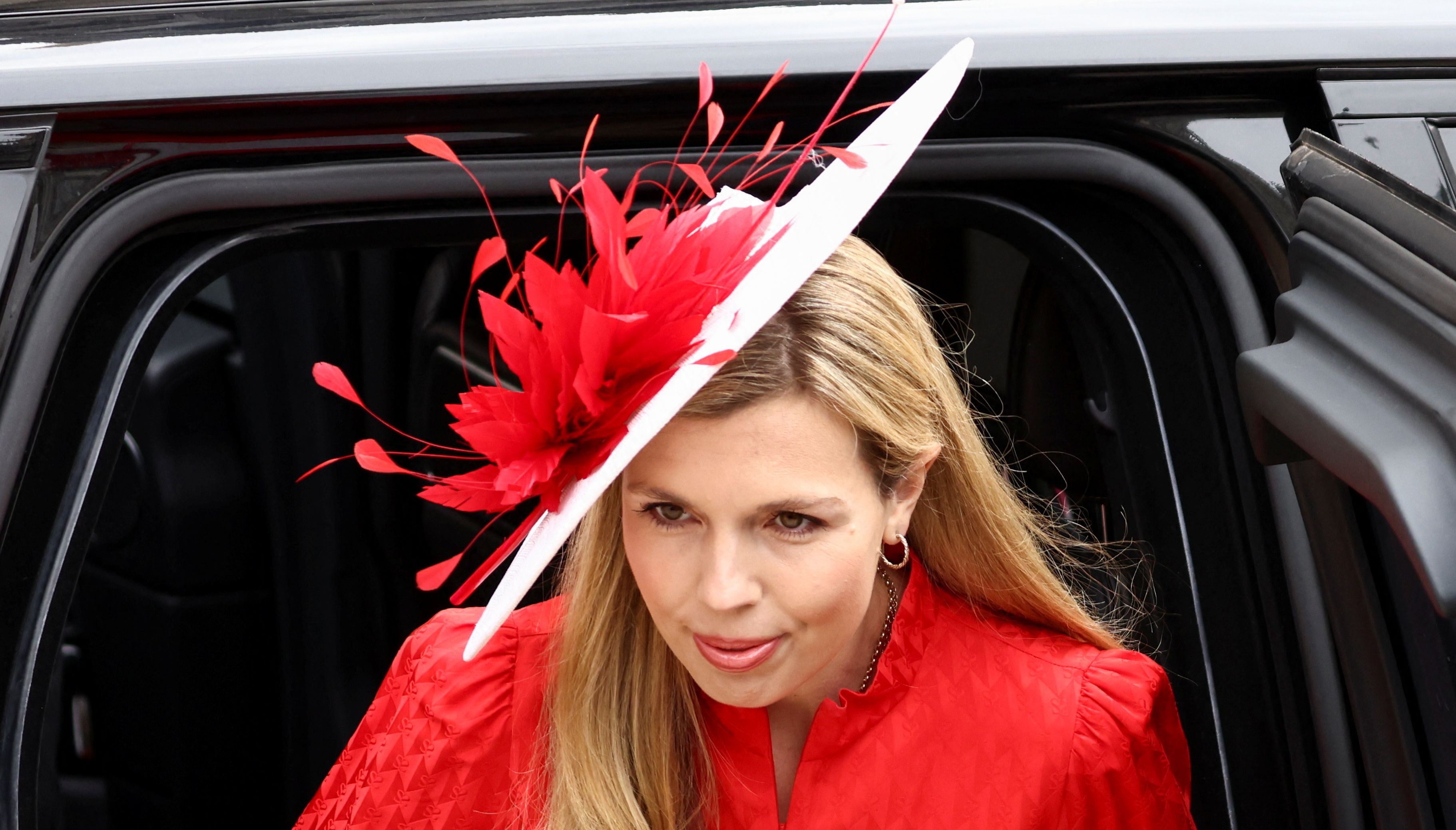Prime Minister's wife Carrie Johnson arriving for the National Service of Thanksgiving at St Paul's Cathedral