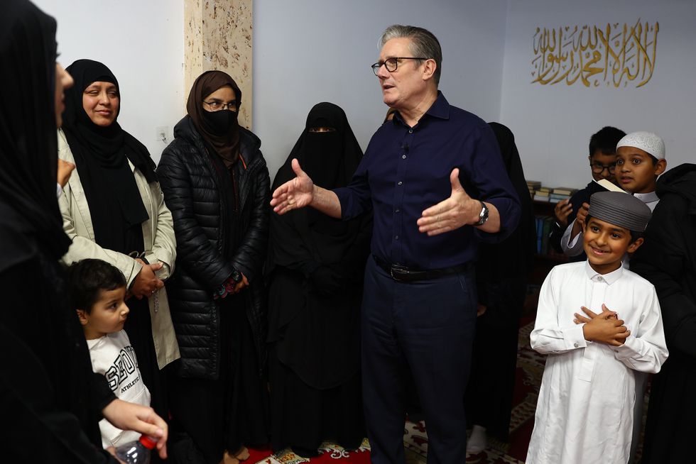 Prime Minister Sir Keir Starmer during a visit to Peacehaven Mosque in East Sussex