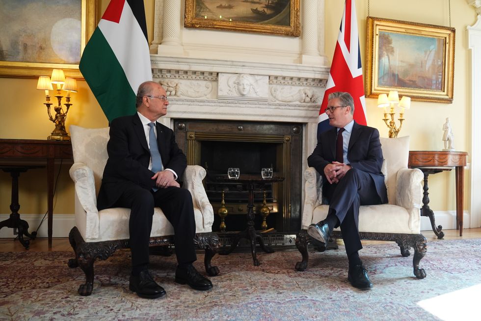 Prime Minister Sir Keir Starmer with the Prime Minister of the Palestinian Authority, Mohammad Mustafa