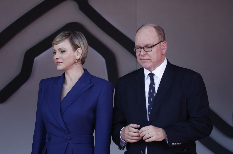 Prince Albert and his wife celebrated Charles Leclerc's win