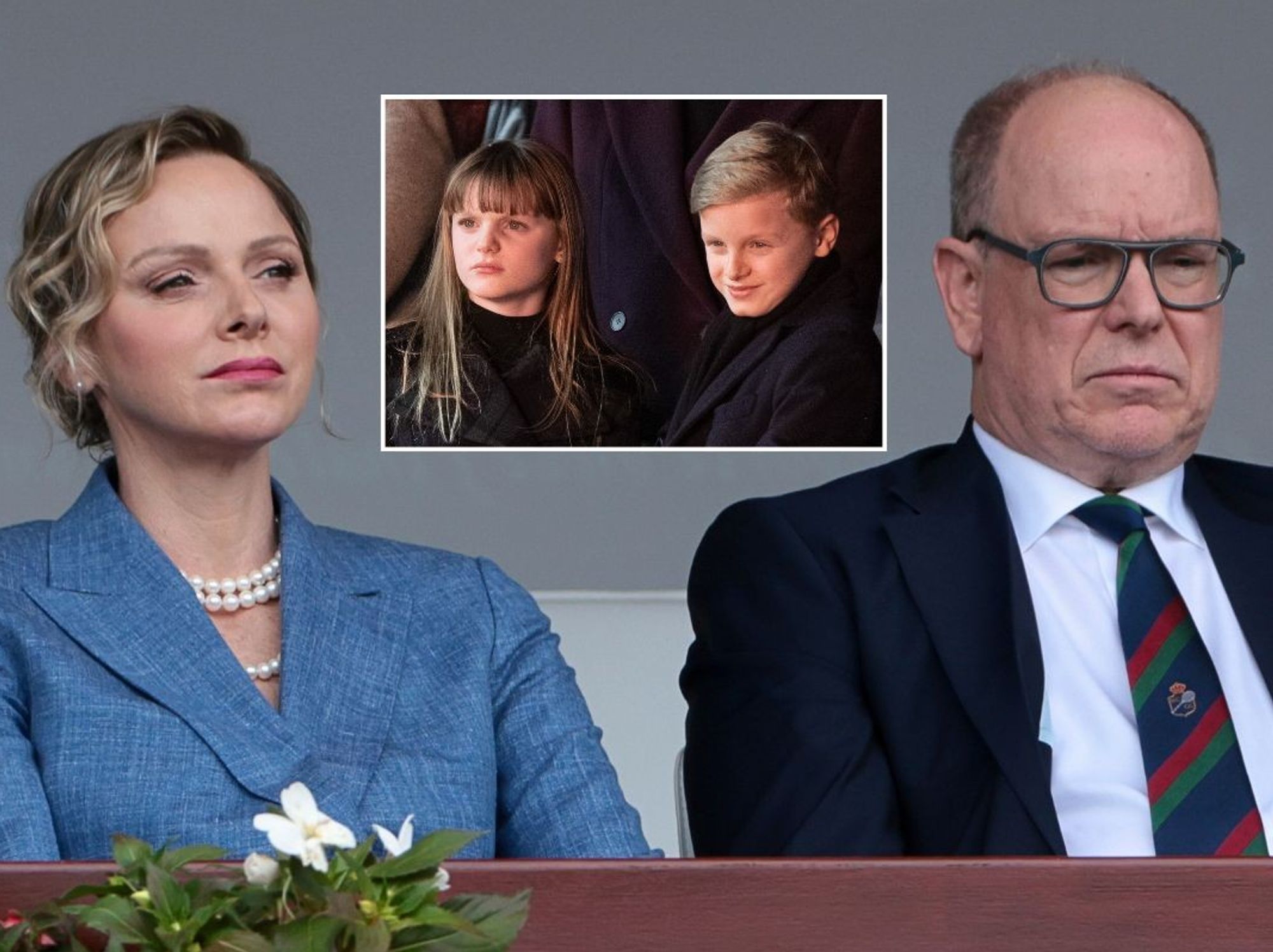 Prince Albert, Princess Charlene, Prince Jacques and Princess Gabriella of Monaco