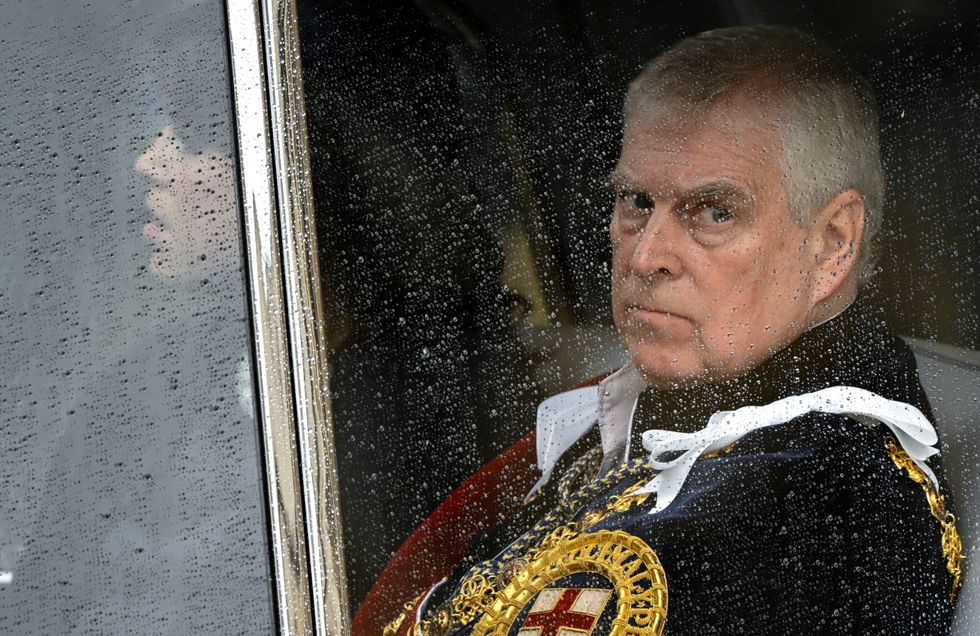 Prince Andrew attends the Coronation of King Charles III in May