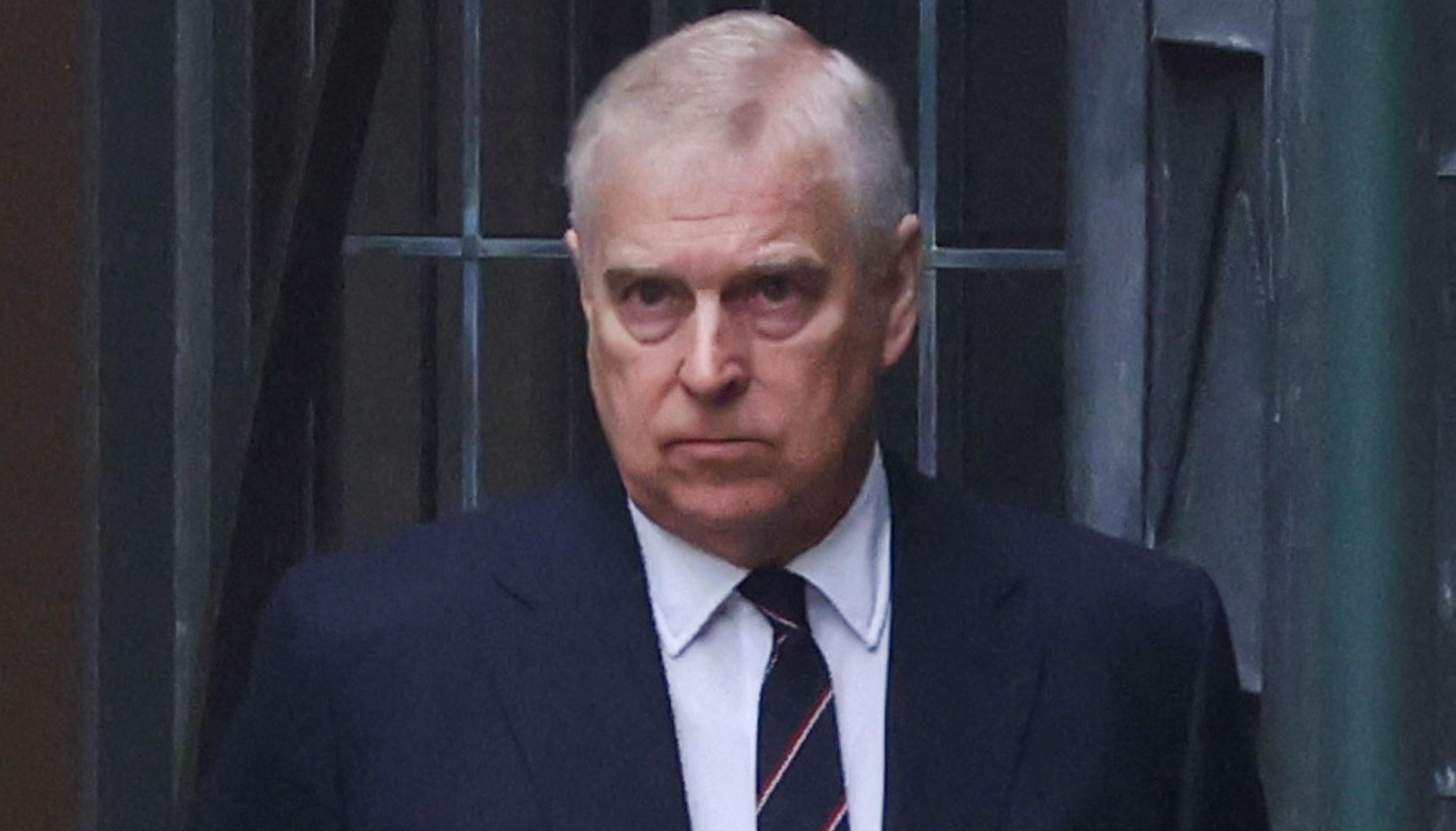 Prince Andrew, Duke of York, stands outside the Westminster Abbey after a service of thanksgiving for late Prince Philip, Duke of Edinburgh, in London, Britain, March 29, 2022. REUTERS/Tom Nicholson