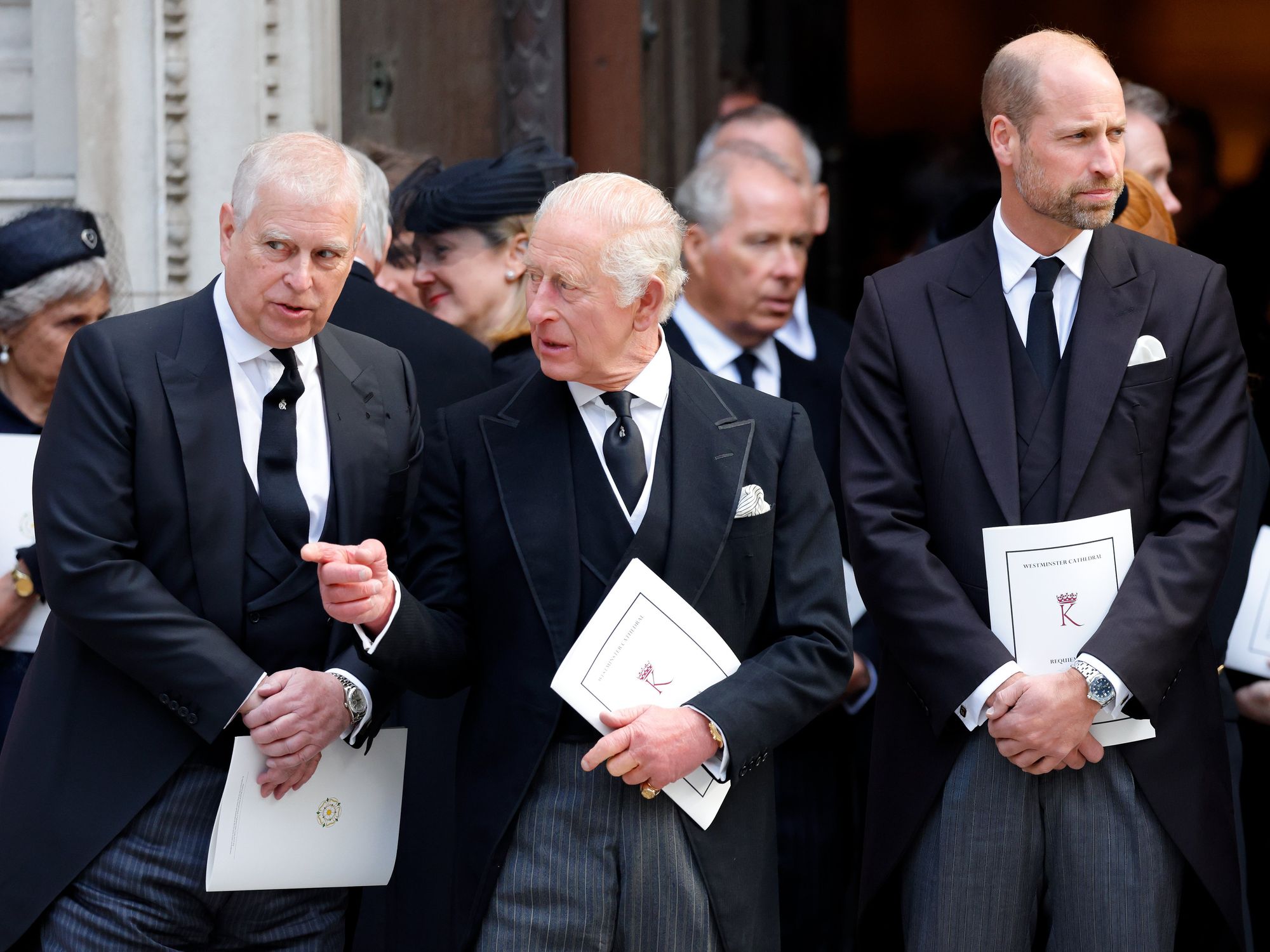 Prince Andrew, King Charles, Prince William