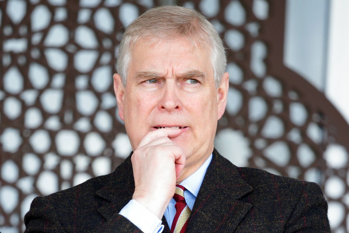 Prince Andrew looking to the right