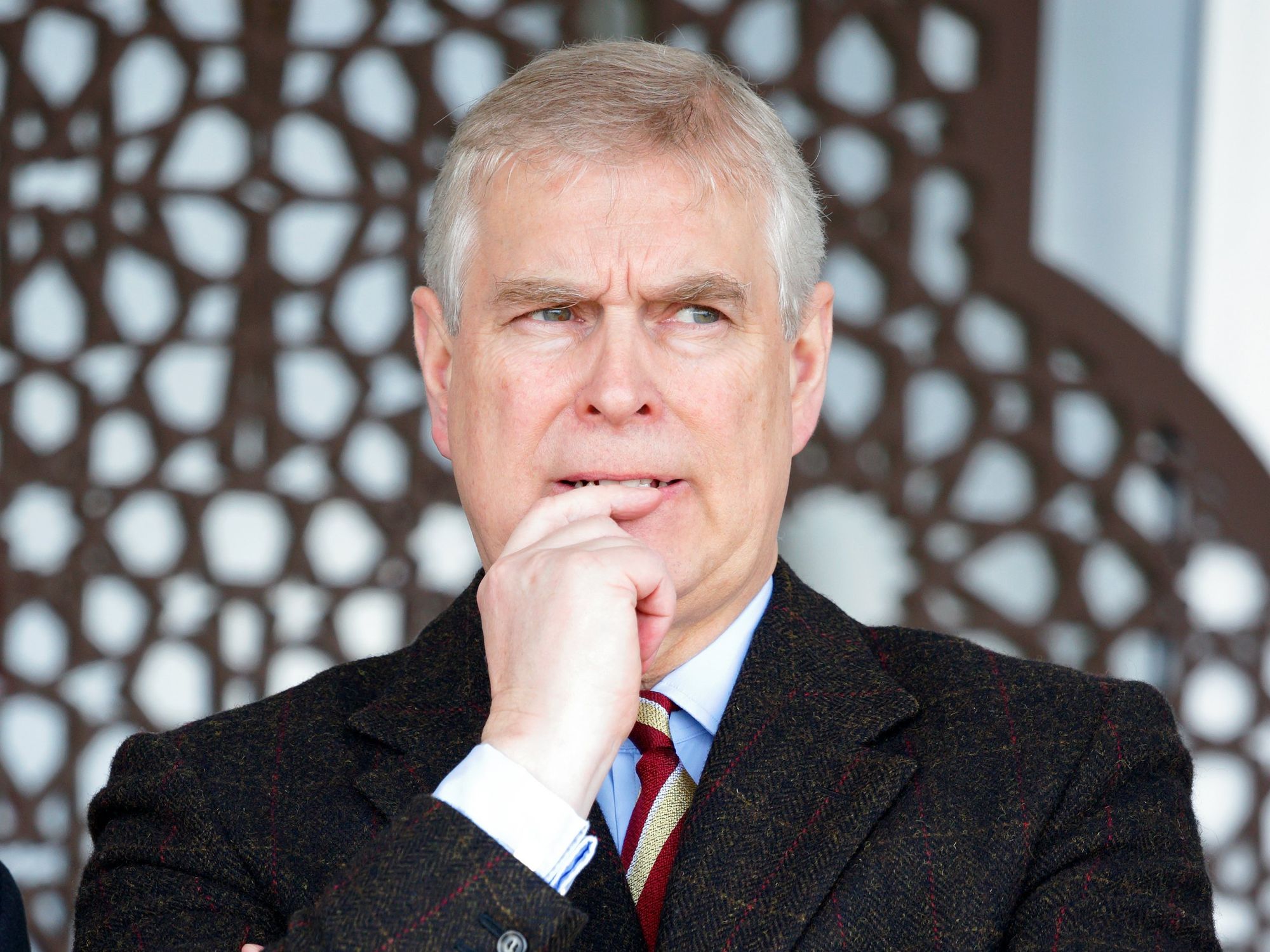 Prince Andrew looking to the right