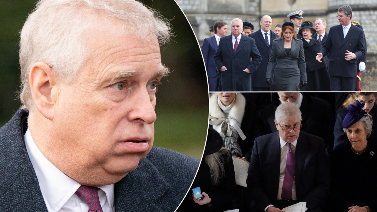 Prince Andrew/Prince Andrew and family in Windsor/Prince Andrew at funeral
