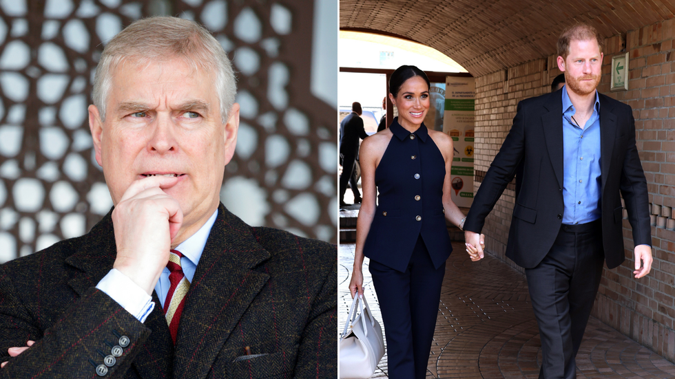 Prince Andrew, Prince Harry and Meghan Markle