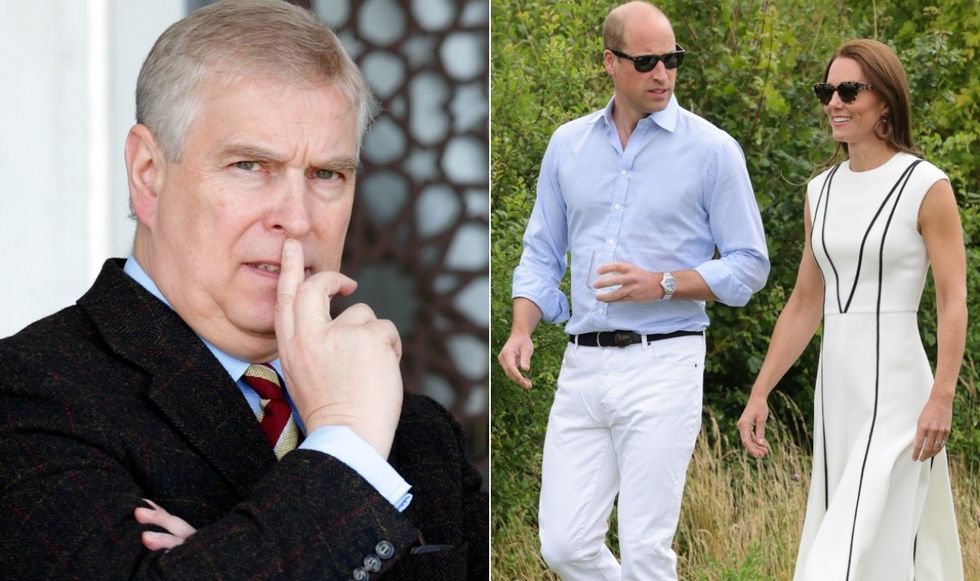Prince Andrew, Prince William and Kate Middleton