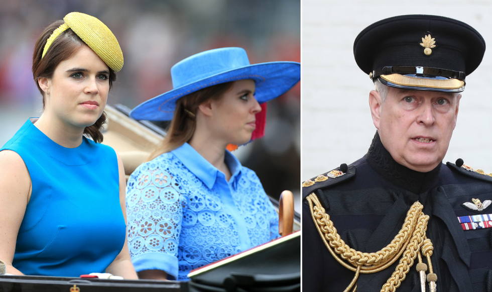 Prince Andrew, Princess Beatrice and Princess Eugenie