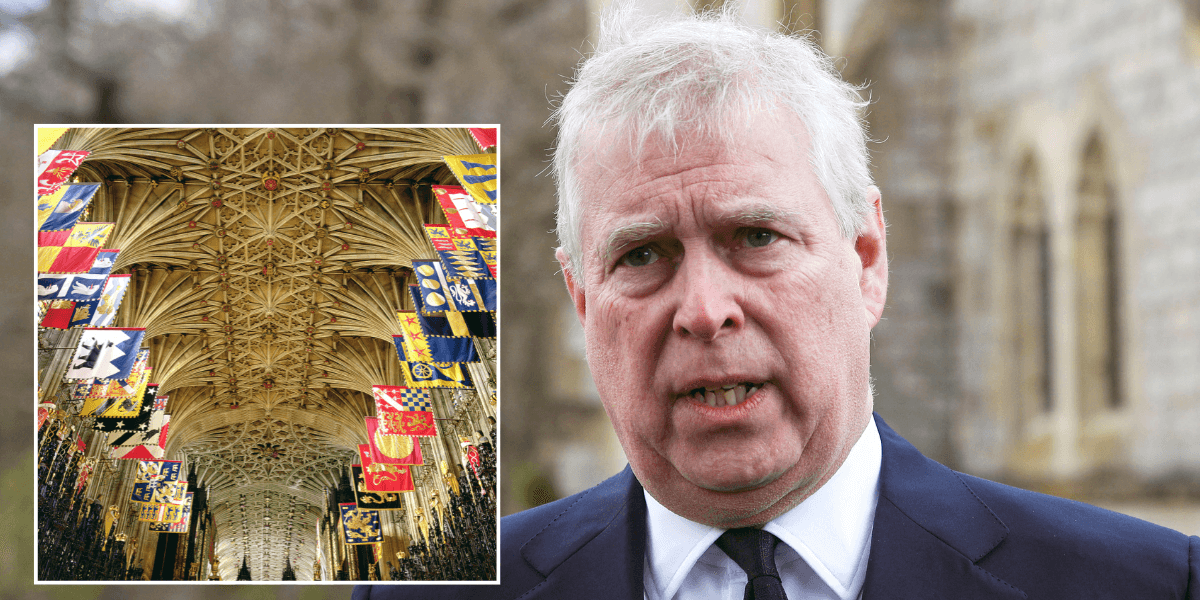 Prince Andrew’s banner quietly removed from Windsor Castle after nearly two decades Prince Andrew’s banner quietly removed from Windsor Castle after nearly two decades