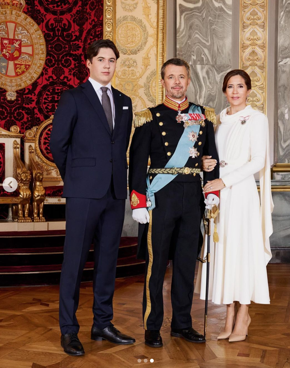 Prince Christian, King Frederik and Queen Mary