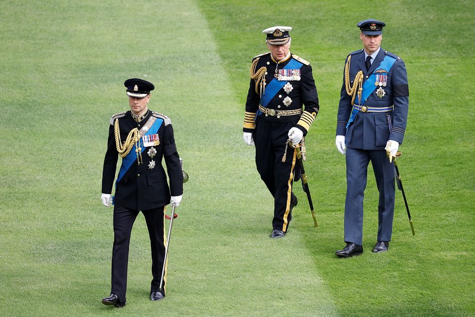 Prince Edward, Prince Charles and Prince William