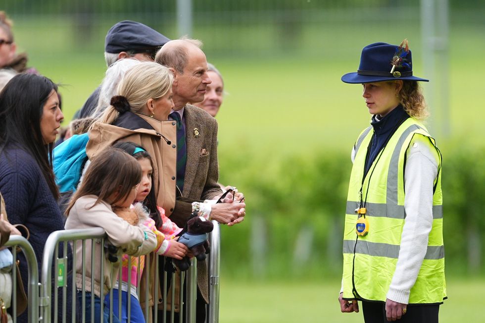 Prince Edward, the Duchess of Edinburgh, and their daughter, Lady Louise Windsor