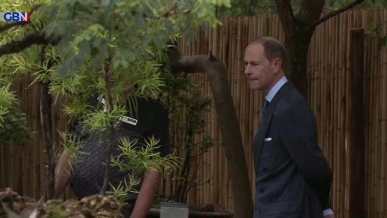 Prince Edward meets oldest living land animal that three generations of royals have visited