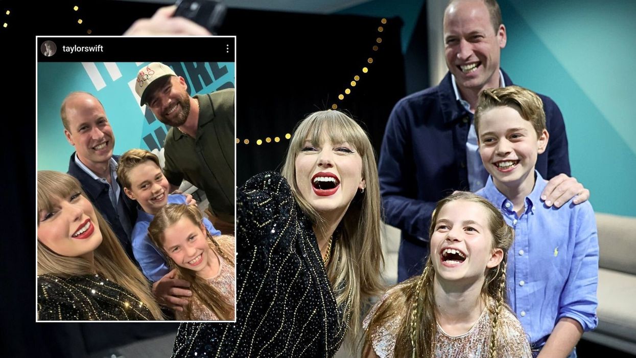 Prince George and Prince Charlotte posed for a photo with Taylor Swift after they watched her at Wembley Arena