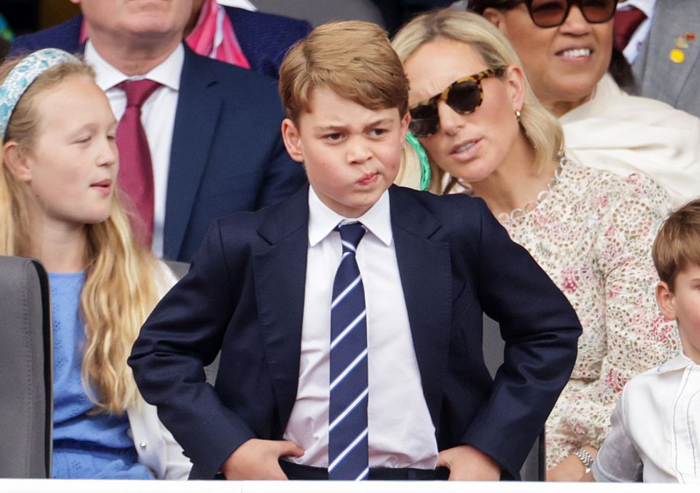 Prince George during the Platinum Jubilee Pageant in front of Buckingham Palace, London, on day four of the Platinum Jubilee celebrations for Queen Elizabeth II. Picture date: Sunday June 5, 2022.
