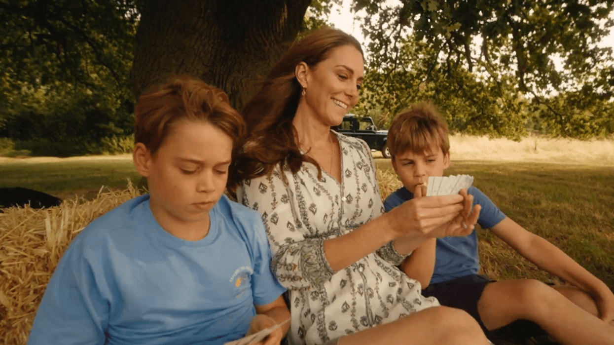 Prince George, Kate Middleton and Prince Louis