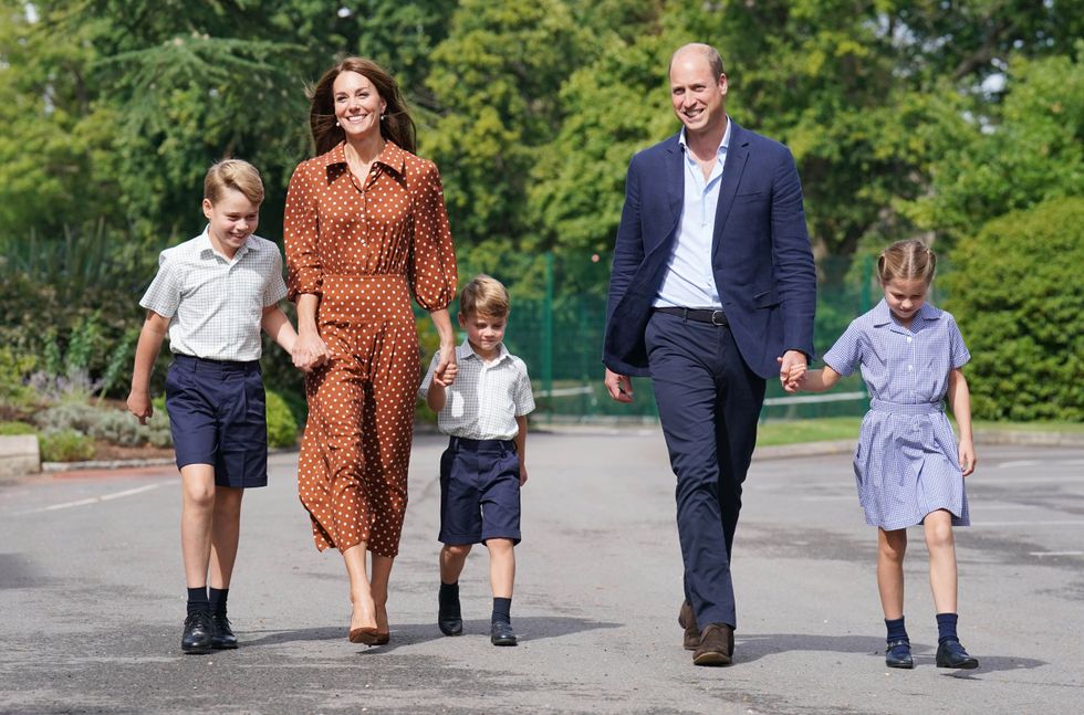 Prince George, Kate, Prince Louis, Prince William and Princess Charlotte