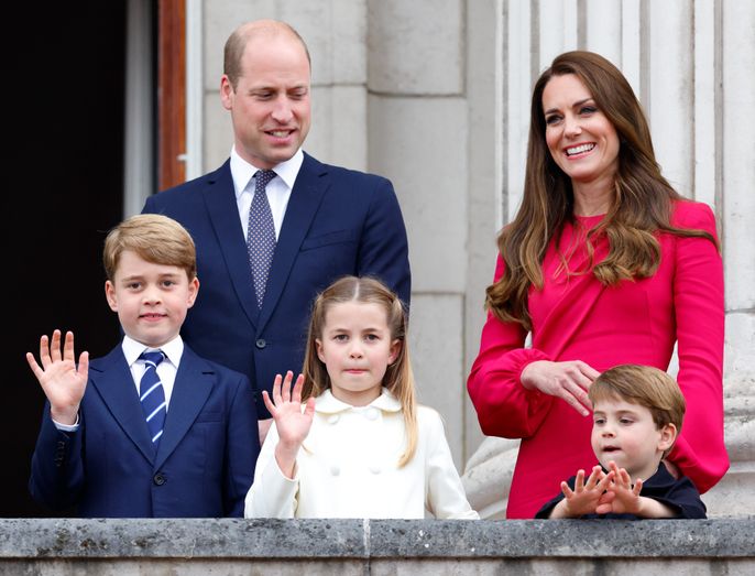 Prince George, Kate, Prince Louis, Prince William and Princess Charlotte