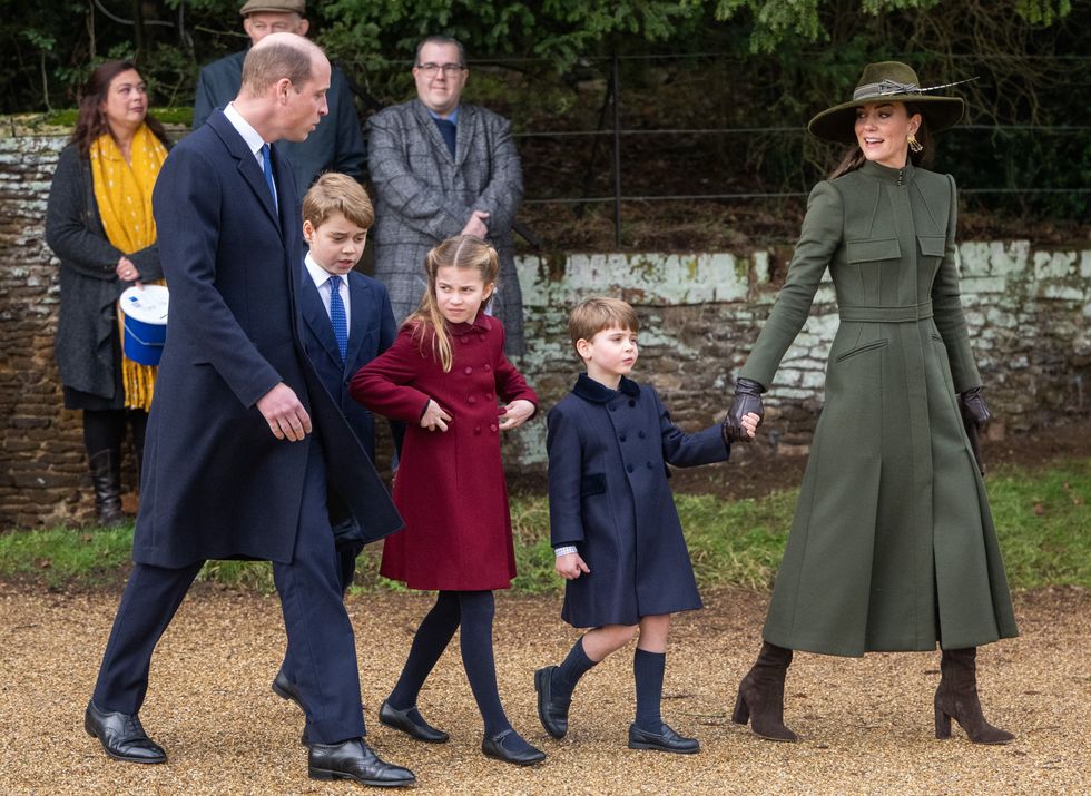 Prince George, Kate, Prince Louis, Prince William and Princess Charlotte
