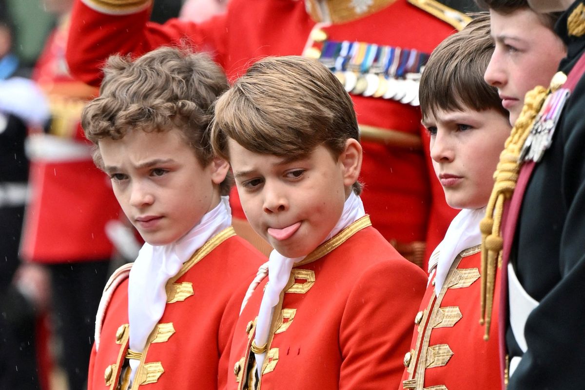 Prince George pokes tongue out as he plays major role in King Charles’ Coronation